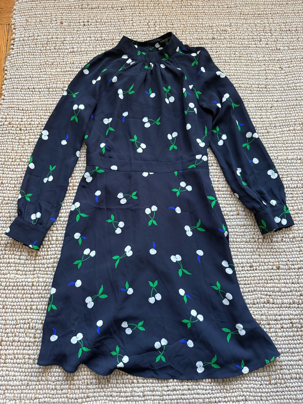 Banana Republic Navy Long-Sleeve A-Line Dress